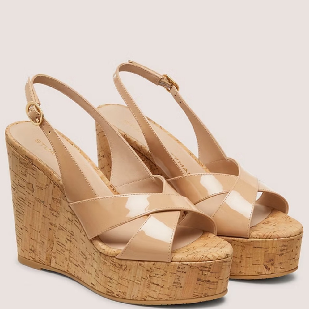 🌹STUART WEITZMAN🌹 Dayna Slingback Wedge Sandal Size: 9.5B